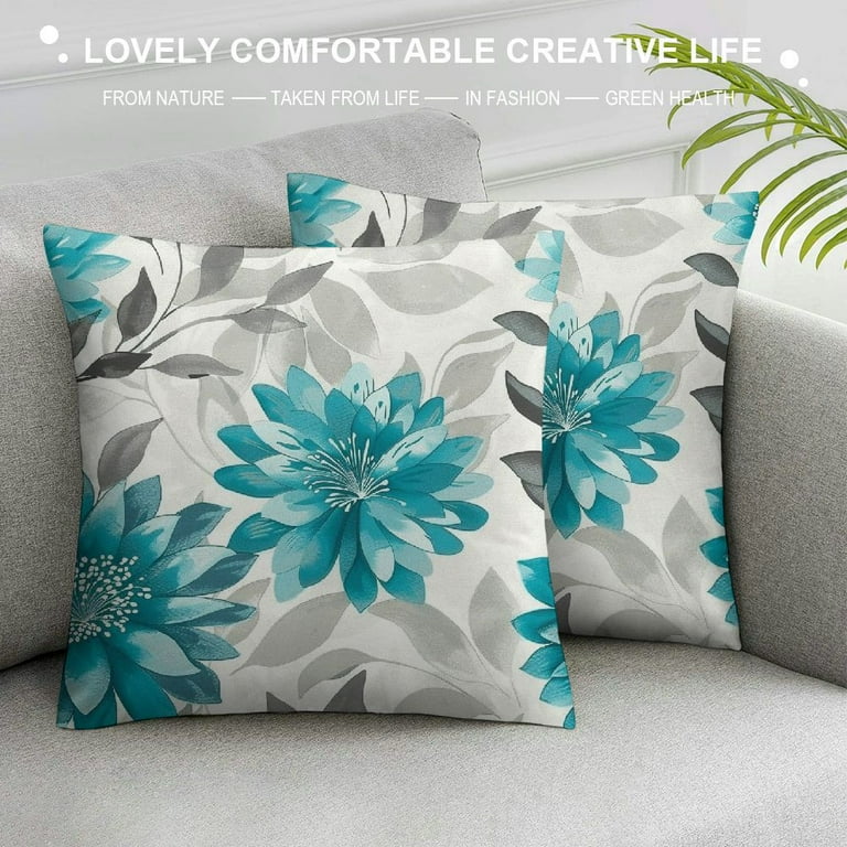 Aqua Blue Aqua Throw Pillows For Bed Nawypu Turquoise Aqua Throw