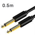 thumbnail image 2 of Cable de Audio Jack de 6,5 mm Cable Auxiliar Jack Macho A Macho de PVC 6,35 para Amplificador Mezclador de Guitarra Bajo 6,35 Mm, 0,5 Metros, 2 of 8