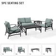 thumbnail image 3 of Crosley Furniture Kaplan 5Pc Fabric Sofa Set in Oil Rubbed Bronze/Mist Green, 3 of 11
