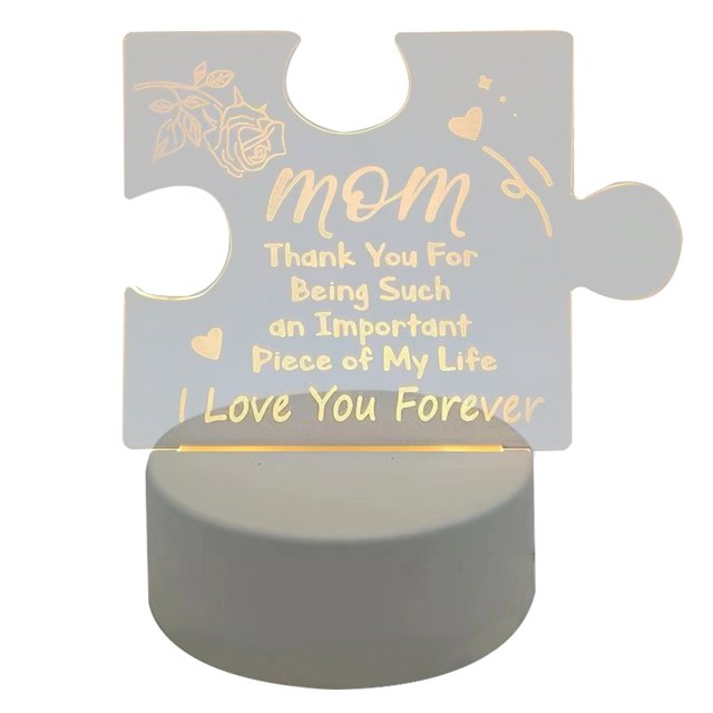 Lámpara Noche Acrílico Regalos Mamá en Forma Corazón para El Día Del La Madre Acción Gracias
