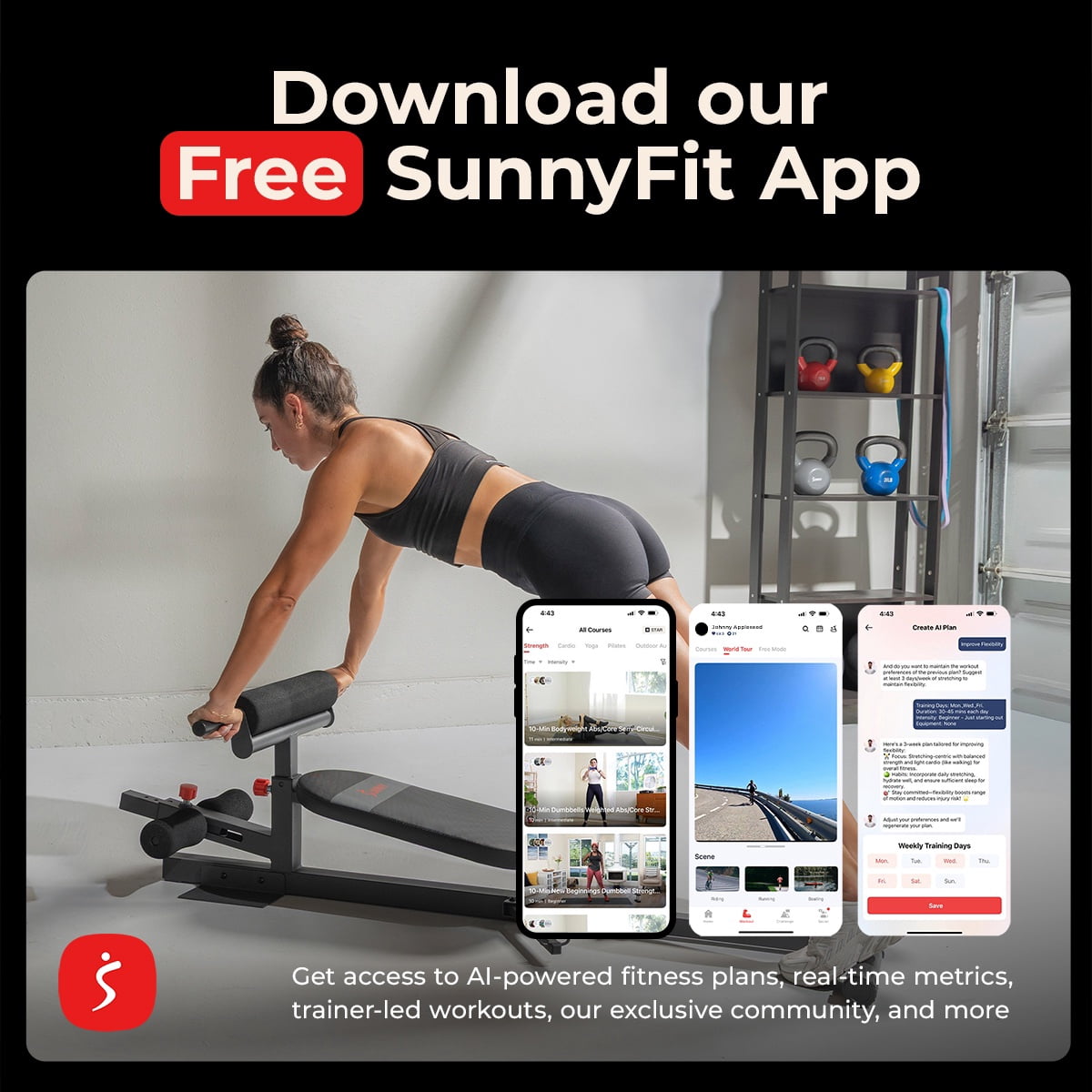 Sunny Health & Fitness Multifunction Core & Glute Trainer SF-BH625020