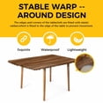thumbnail image 4 of Brown Wooden Board Table Cloths for 6 Foot Rectangle Tables, Simple Vintage Country Wood Grain Patio Waterproof Elastic Fitted Tablecloths, Washable Rectangular Table Cover for Camping, 4 of 8