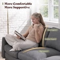 thumbnail image 5 of VanAcc 74.8" 3 Seater Sofa with 22" Deep Seat, Beige Couch for Living Room, Full Metal Support, for Bedroom & Apartment, Beige Linen, 5 of 10