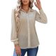 thumbnail image 1 of VISgogo, camisas de terciopelo salvaje a la moda para mujer, blusas de manga larga con cuello vuelto de Color sólido, blusas informales con botones para primavera y otoño VISgogo moda, 1 of 9