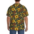 thumbnail image 3 of Honeii Fall Daisy Leaf Nuts for Men's Short-Sleeved Button-Up Collared Shirt Featuring A Pocket, Perfect for Beach Vacations, And Travel Adventures.-XX-Large, 3 of 5