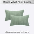 thumbnail image 6 of Ksopiavobs 2 Packs Lumbar Decorative Throw Pillow Covers 12x20 Inch for Living Room Couch Bed Sofa, Soft Striped Corduroy Rectangle Cushion Case 30x50 cm, Farmhouse Boho Home Decor, Sage Green, 6 of 6