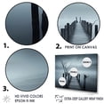 thumbnail image 3 of Designart "Monochromatic Black And Grey Pier Horizon" Coastal Pier Floater Framed Wall Art Prints, 3 of 5