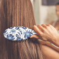thumbnail image 4 of Country Rustic Hair Brush, Vintage Floral Detangler with Watercolor Blossom Design, Comfortable Grip Paddle Brush, 4 of 8