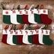 thumbnail image 4 of Medias navideñas tejidas Mini lindo rojo con puños blancos para el hogar familia chimenea colgante decoración de fiesta navideña regalo HS1513, 4 of 4