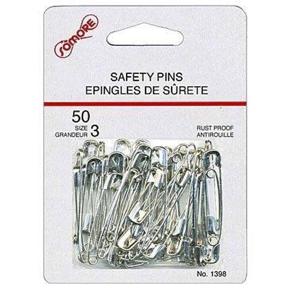 1 pack of 50 SIZE 3 Large (2 inches) Safety Pins Sewing Quilting Arts