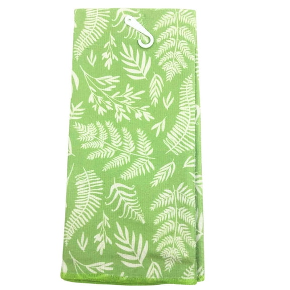 Absorbent Multi-Puepose Cotton Green Kitchen Towel: 1CT