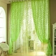 thumbnail image 2 of 1PC Elegant Modern Tulle Curtains For Living Room Bedroom Kitchen Green Leaf Sheer Curtains For Window Tulle Curtains Drapes, 2 of 8