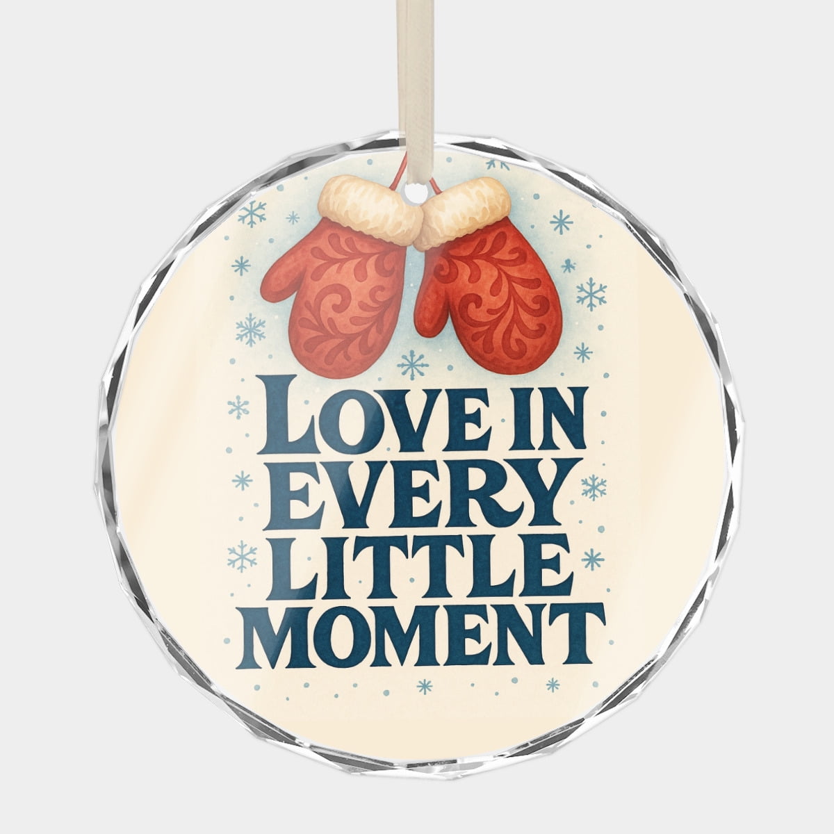 Baby’s 1st Christmas 2025 For Parents, Newborn Boy & Girl, First Holiday Memory Gift 3" Crystal Glass Christmas Ornament Message Greeting, Wish, Thank You, or Congratulations Keepsake Gift