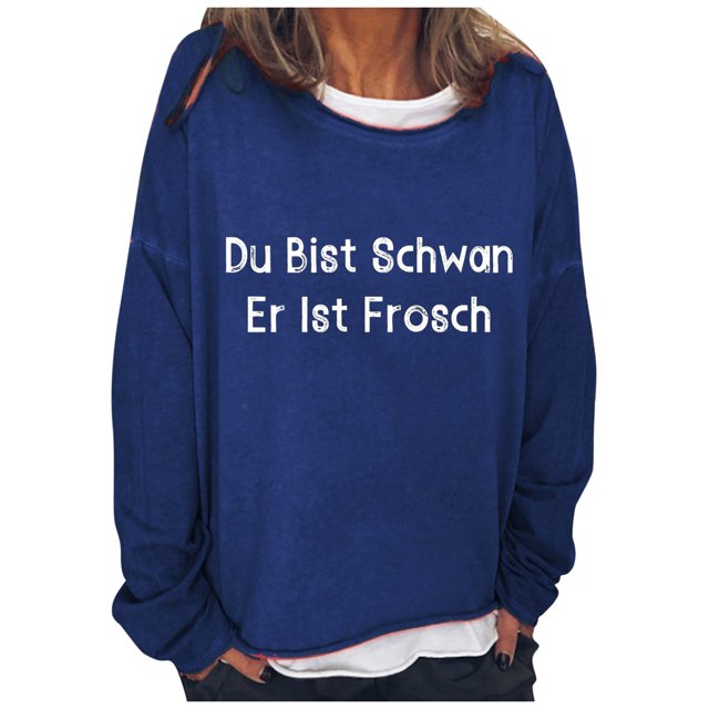 WEAIXIMIUNG Sweat-Shirt d'Automne Mode Décontractée Imprimé Lettre Col Rond Manches Longues Deux Hoodies
