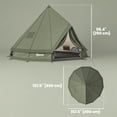 thumbnail image 3 of Outsunny Tipi Imperméable pour 4 à 6 Personnes, Vert Armée, 3 of 10