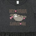 thumbnail image 4 of Inktastic My Yaya Loves Me Sloth Girls Toddler Dress, 4 of 5