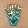 thumbnail image 3 of Royal & Langnickel - 15pc Long Handle, Brown Taklon All Media Paint Brush Set, 3 of 8