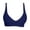 Dark Blue #29, variant on Womens Deep V Lace Bra Floral Pattern Lingerie Wireless Bra Comfortable Everyday Support Bra Black 2X-Large