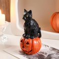 thumbnail image 3 of JJKBVCLO Gothic Sitting On Pumpkin Sculpture For Home And Halloween Tabletop, 3 of 5
