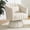 Channeled Barrel-White, variant on ClinQ 360° Swivel Accent Chair with Armrest Set of 1, Modern Velvet Barrel Chair with Pillow, Cloud Velvet and Curve Back, Black