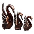 thumbnail image 3 of Balikraft Hand Made Wood Artisans "Angsa Wira" Graceful Moon Swan Family Set of 3 Decorative Figurines 10"H, 3 of 5