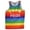 Rainbow, variant on LGBTQ Men's Gay PRIDE Brunch Squad Tank Top Shirt, Mesh Jersey Blue Med New