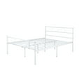thumbnail image 5 of Geniqua Full Size Bed Frame White Steel Platform Modern Headboard Footboard Foundation Tool Free Assembly No Box Spring Needed, 5 of 7