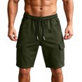thumbnail image 5 of Mens Cargo Shorts Multi-Pockets Elastic Drawsrting Waist Outdoor Hiking Fihsing Short Pants Dad Gifts, 5 of 8