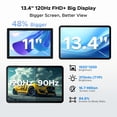 thumbnail image 4 of DOOGEE U13 Android 16 Gemini Al Tablet with Keyboard,13 inch Tablet ,32GB+256GB/2TB,11000mAh/18W,Octa Core,13MP+5MP,WiFi 5,Quad Speakers/Face ID, 4 of 12