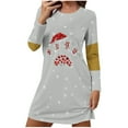 thumbnail image 2 of Censtreet Christmas Nightgowns for Women, Soft Printed Short Sleeve Sleepshirt, Holiday Themed Sleep Dress S-XXL, 2 of 6