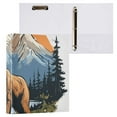 thumbnail image 3 of Bear Iceberg Trees Mountain Lake 3 Ring Binders 1.5 inch Hardcover File Folders with Interior Pockets A4 Size Organizer for School Office Hospital Set of 2, 3 of 8