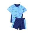 thumbnail image 4 of YuYuBao Toddler Boys Swimsuits Split Swimwear Rash Guard Set Summer Swim Top And Trunks Swimming Swimwear Boys, 160, 4 of 6