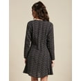 thumbnail image 3 of Moomaya Womens Long Sleeves Dress, Square Neck Short Length Casual Mini Dress, 3 of 8