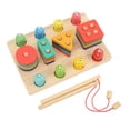 thumbnail image 3 of Wooden Magnetic Fishing Game, Educational Kids Wooden Fishing Game Shape Perception Matching Clear Pattern For Kindergarten, 3 of 8