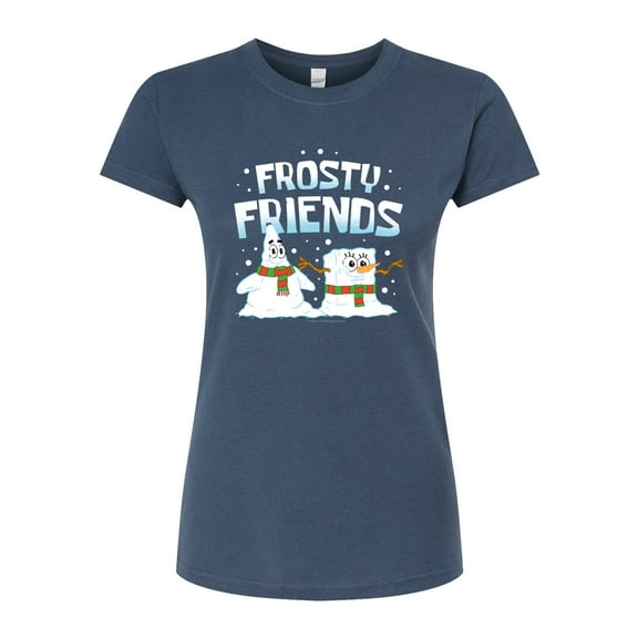 SpongeBob SquarePants - Frosty Friends - Juniors Fitted Graphic T-Shirt