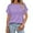Purple, variant on Razzly Women's T-Shirts Casual Basic Loose Fit Crewneck Short Sleeve Summer Solid Color Tops for Every Occasion(Mint Green,L)