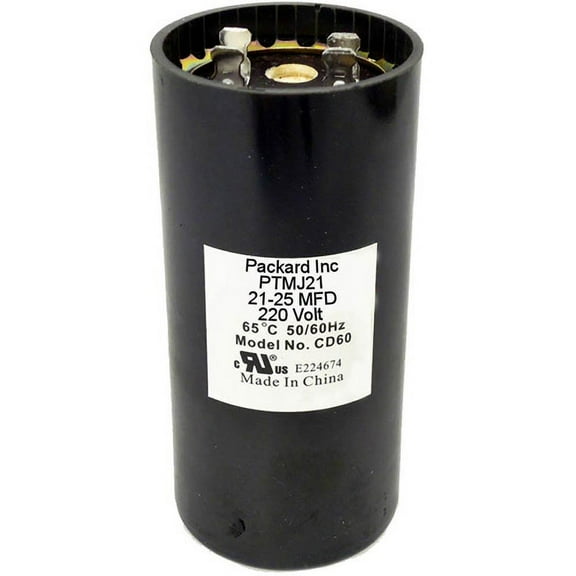 Packard PTMJ21 Motor Start Capacitor. 21-25 MFD UF / 220-250 VAC