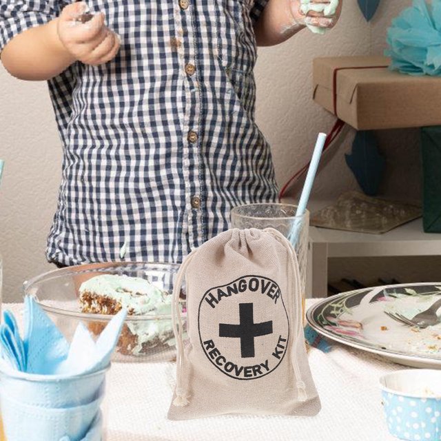 Greenadscape 10Ud Bolsa De Tela Con Cordón Cruzado Para Kit Resaca Bolsas Multiusos Para Fiestas Nupciales
