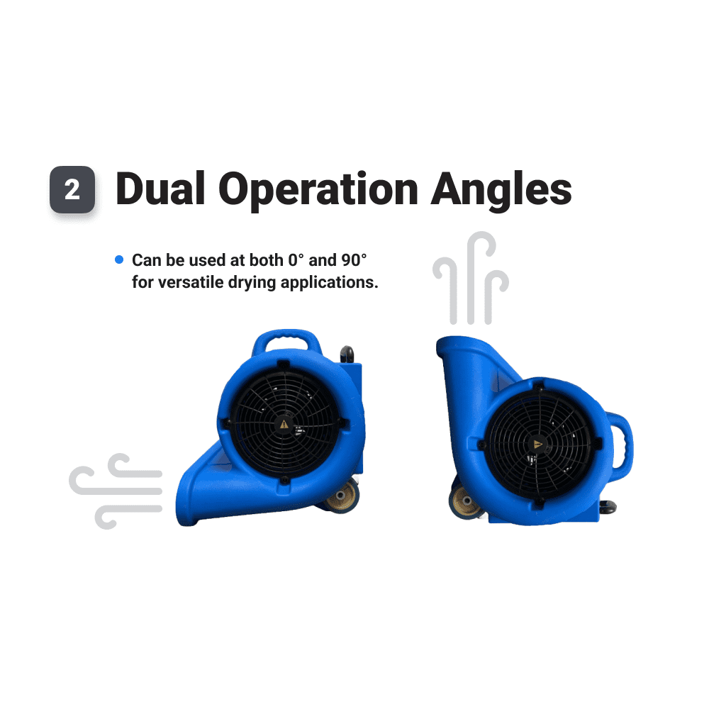 Robust Air Mover/Carpet Dryer Wheel & Handle Blue