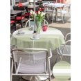 thumbnail image 4 of Outdoor Tablecloth with Umbrella Hole & Zipper, Sage Green Ombre Round Tablecloth 54 Inch, Minimalist Farmhouse White Striped Patio Table Cover Waterproof Table Cloth for Picnic/Party, 4 of 7