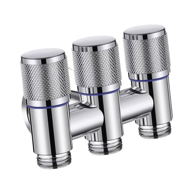 Shengyu Angle Stop Valve 1/2 inch Bathtub Valve Bidet Gray Deep Control Toilet Kitchen Sprayer Silver 10x6x7cm