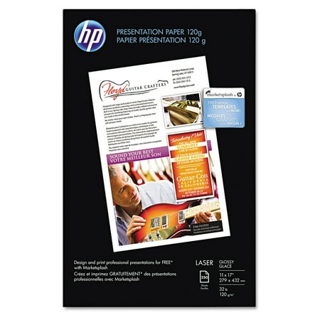 11x17 Presentation Paper - HP Color Laser Presentation Paper, 95 Brightness, 34lb, 11 x 17, White, 250/Pack -HEWQ2547A