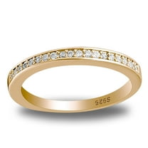 Victoria Anniversary Band Ring Sterling Silver Cz Womens Ginger Lyne Collection