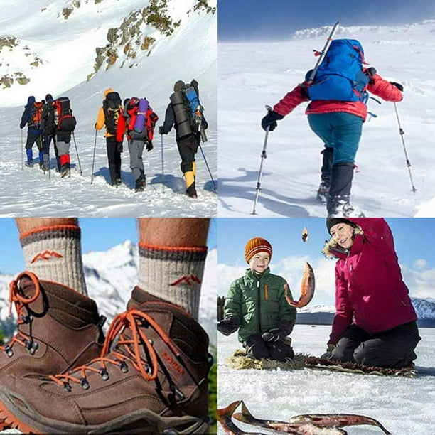 Crampons à crampons pour chaussures, avec 19 pointes de dents en acier  inoxydable, pointes de chaîne à neige antidérapantes pour l'hiver, la  randonnée, la randonnée, l'alpinisme L