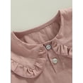 thumbnail image 5 of Emmababy Charming Doll Collar Shirts in Plaid/Solid Color for Toddler Girls, 5 of 8