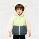 thumbnail image 1 of Parkas de manga larga, ropa de invierno para niños y niñas, chaqueta de plumón de terciopelo grueso para niños, chaqueta corta con capucha y bloques de color, tops de algodón para niños, 1 of 9