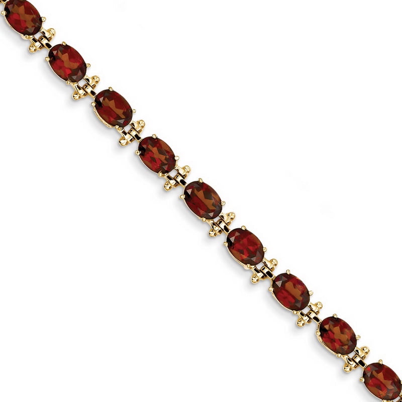 Yellow gold garnet bracelet Clearance