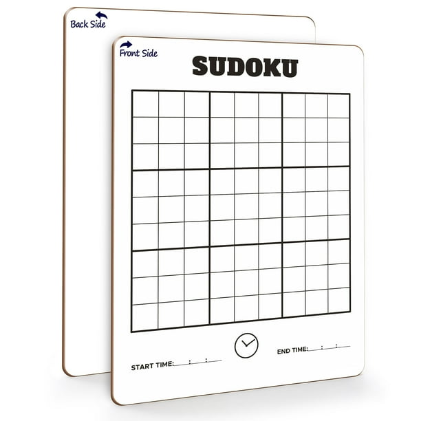 SCRIBBLEDO Sudoku de borrado en seco para niños Sudoku Puzzles para adultos Todas las edades 9 x 12 Pizarra blanca Juego educativo de matemáticas Sudoku fácil y duro Pizarra blanca