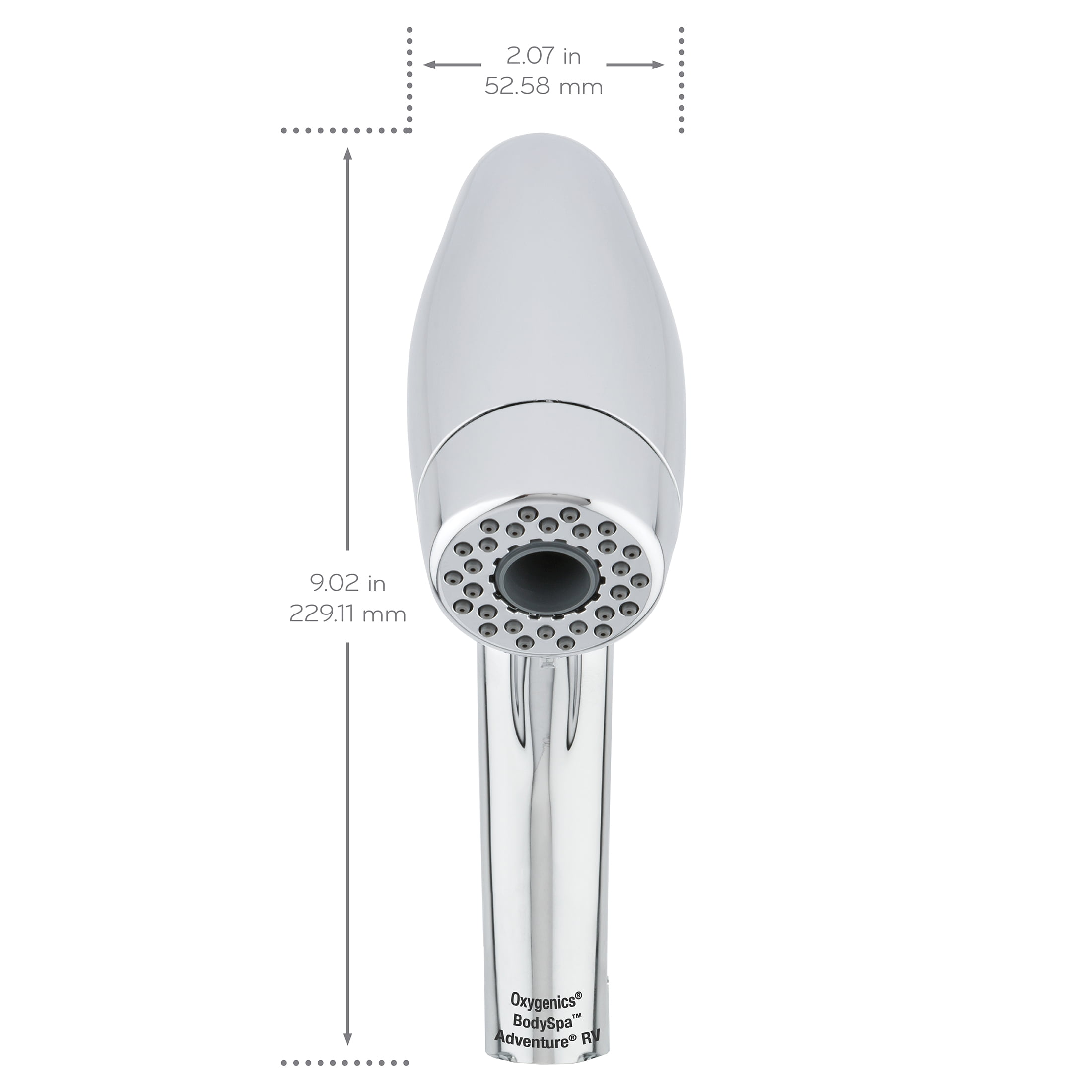 Oxygenics BodySpa Adventure RV 3-Setting Chrome Handheld Shower Head