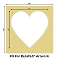 thumbnail image 2 of Soft Yellow Picture Frame Mat for 20x20 Frames - Heart Opening for 16x16 Photos - 1 Mat, 2 of 7